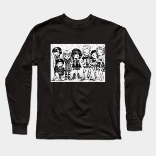 Drawing of a chibi groups Long Sleeve T-Shirt